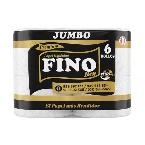 Detalle del papel jumbo Fino Rey doble hoja y gofrado